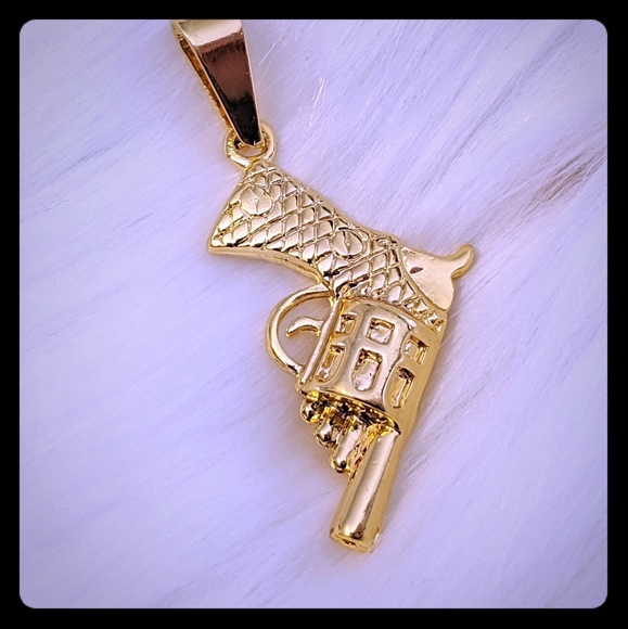 Other - 🆕🚨Sale🚨 Hip Hop Gold Plated Gun Pendant